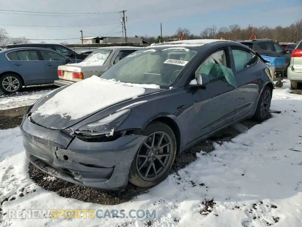 1 Photograph of a damaged car 5YJ3E1EB0NF161388 TESLA MODEL 3 2022