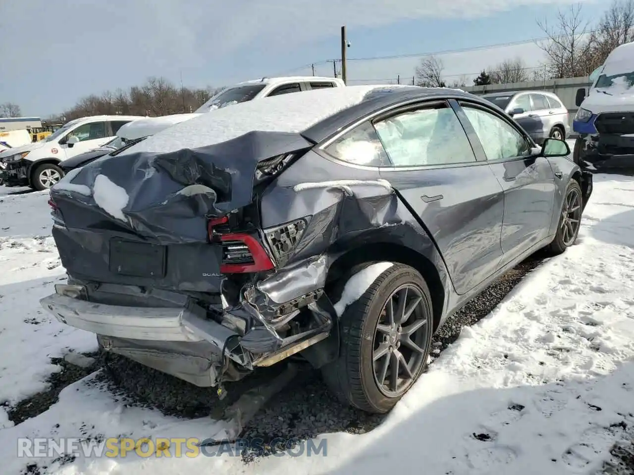 3 Photograph of a damaged car 5YJ3E1EB0NF161388 TESLA MODEL 3 2022