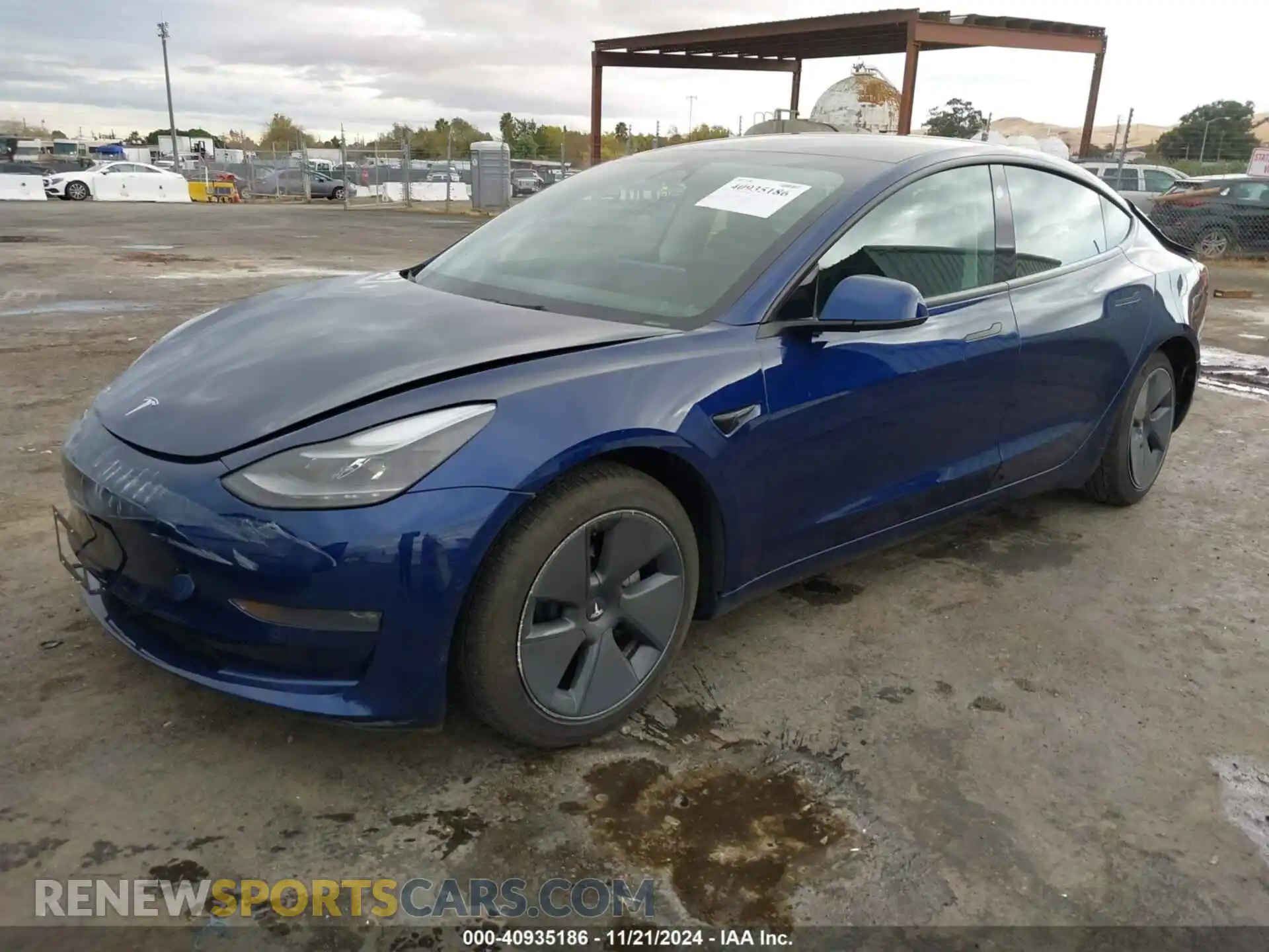 2 Photograph of a damaged car 5YJ3E1EB0NF165151 TESLA MODEL 3 2022