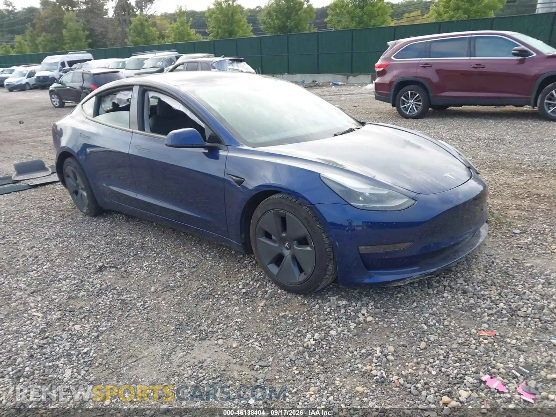 1 Photograph of a damaged car 5YJ3E1EB0NF165182 TESLA MODEL 3 2022