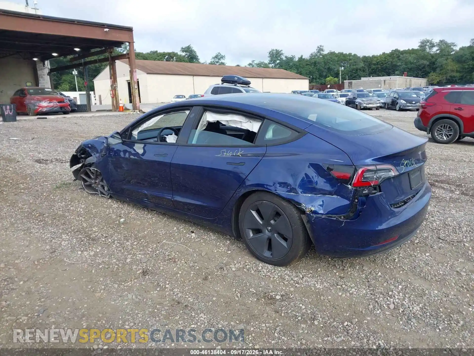 3 Photograph of a damaged car 5YJ3E1EB0NF165182 TESLA MODEL 3 2022
