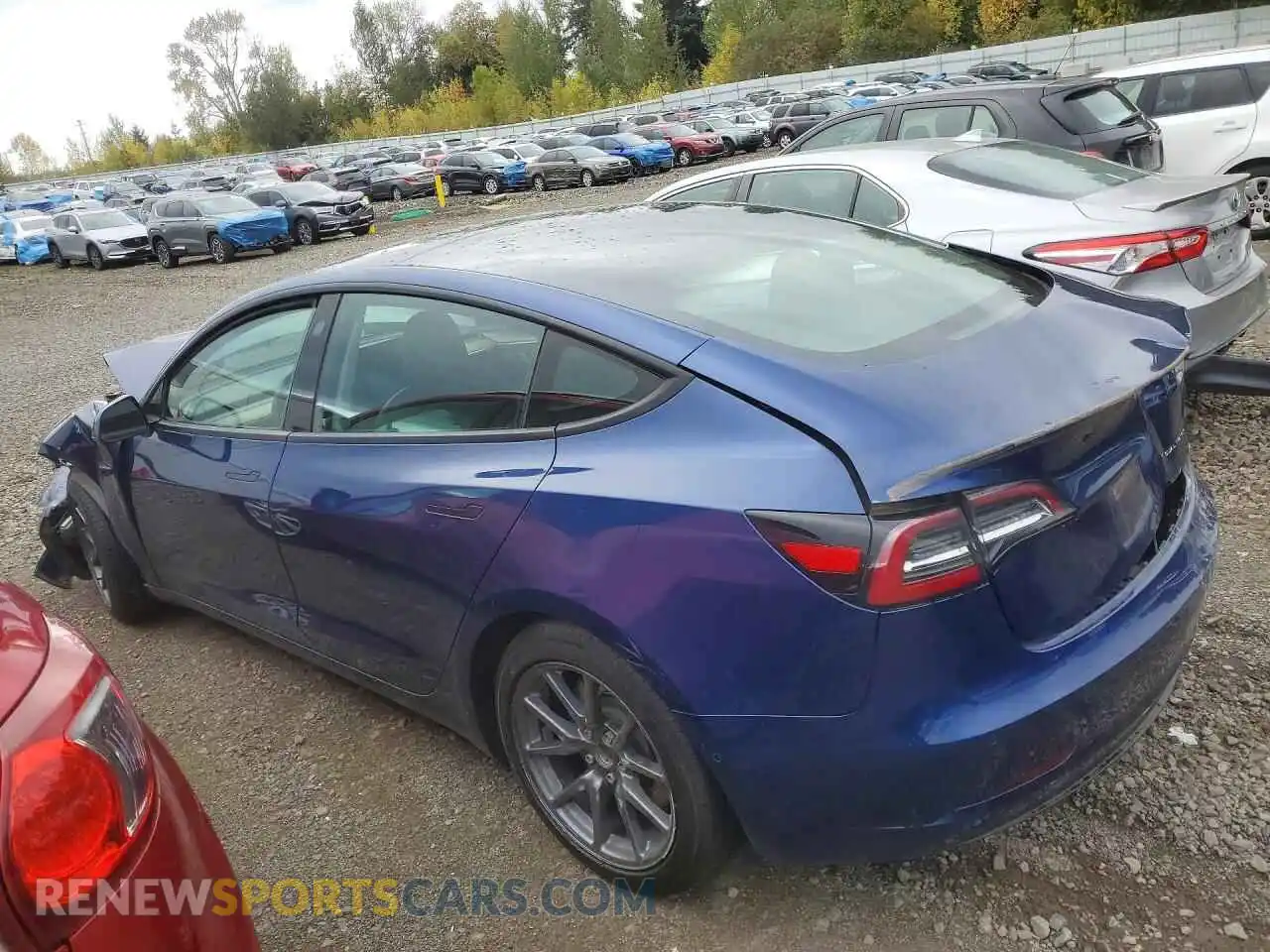 2 Photograph of a damaged car 5YJ3E1EB0NF178157 TESLA MODEL 3 2022