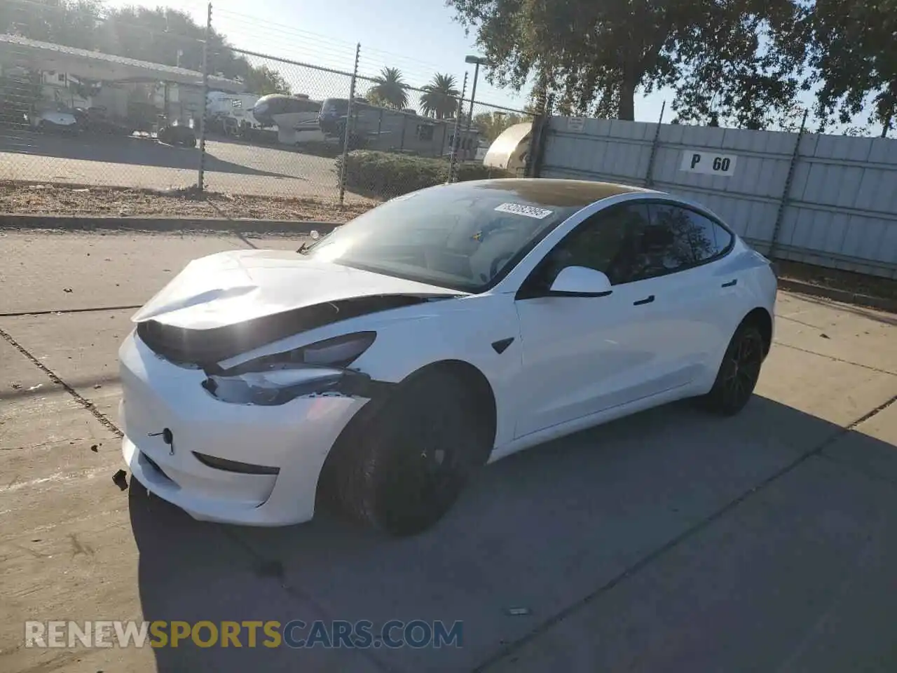 1 Photograph of a damaged car 5YJ3E1EB0NF181494 TESLA MODEL 3 2022