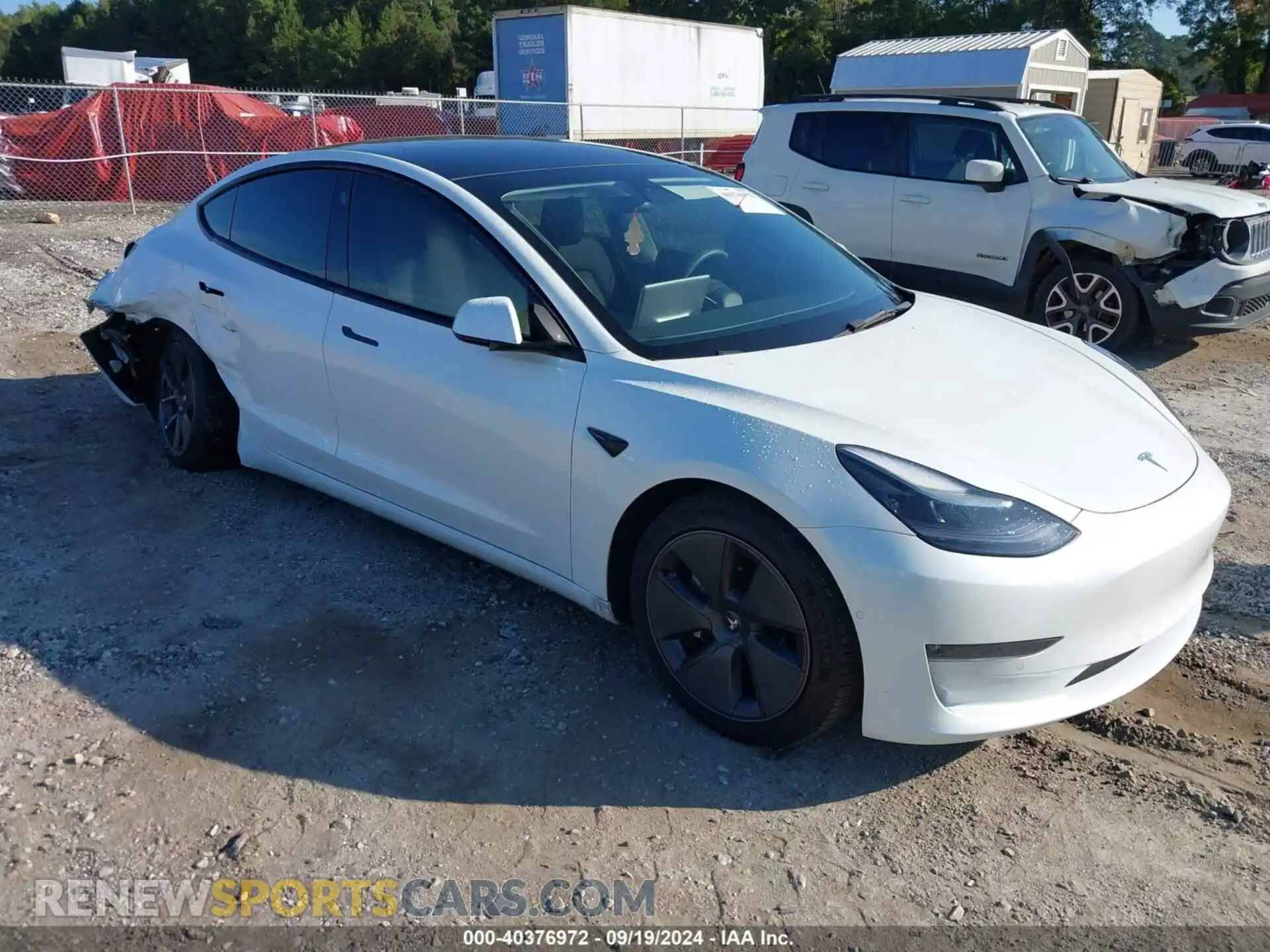 1 Photograph of a damaged car 5YJ3E1EB0NF193421 TESLA MODEL 3 2022