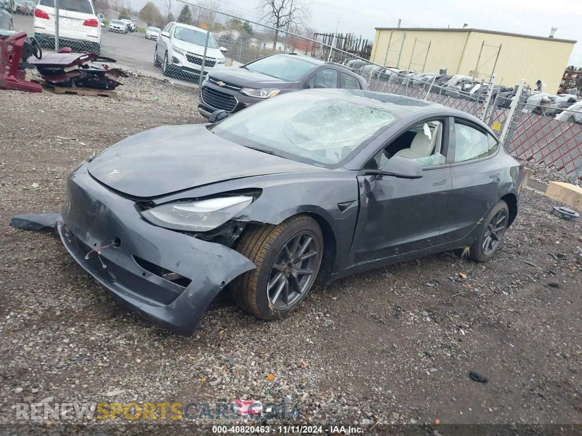 2 Photograph of a damaged car 5YJ3E1EB0NF194245 TESLA MODEL 3 2022
