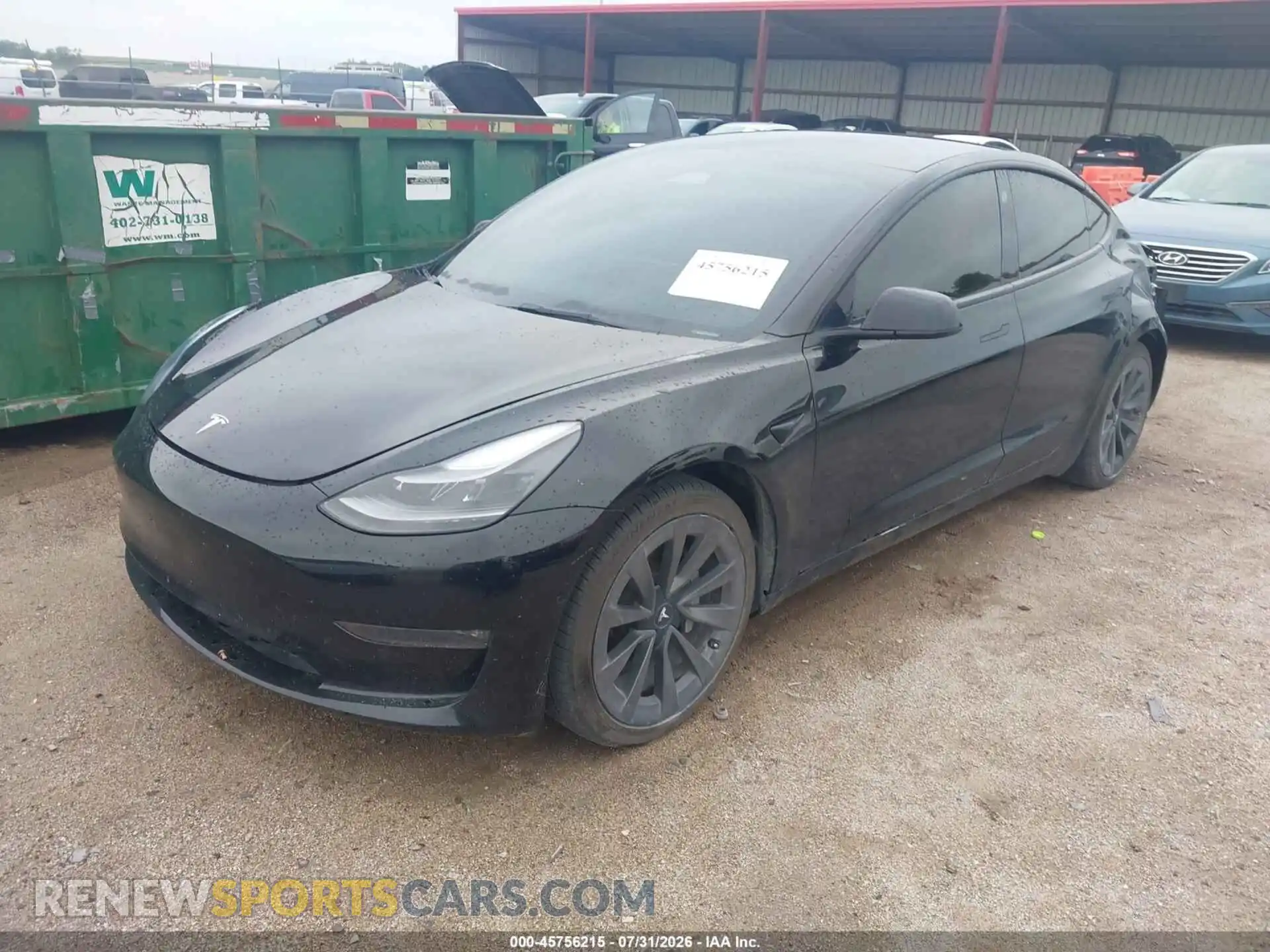 2 Photograph of a damaged car 5YJ3E1EB0NF205096 TESLA MODEL 3 2022