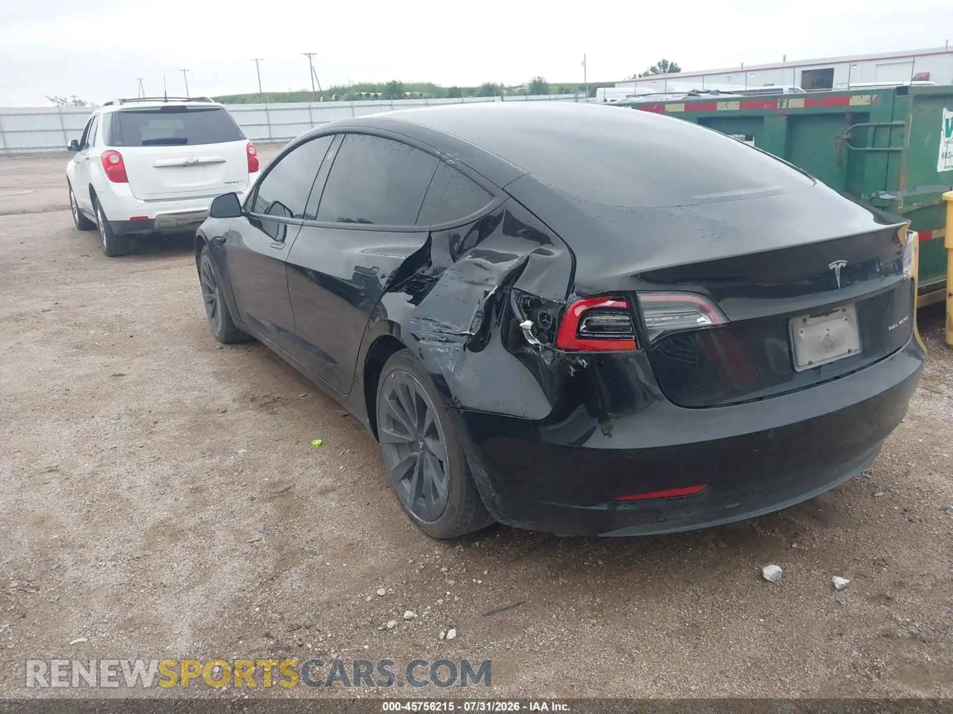 3 Photograph of a damaged car 5YJ3E1EB0NF205096 TESLA MODEL 3 2022