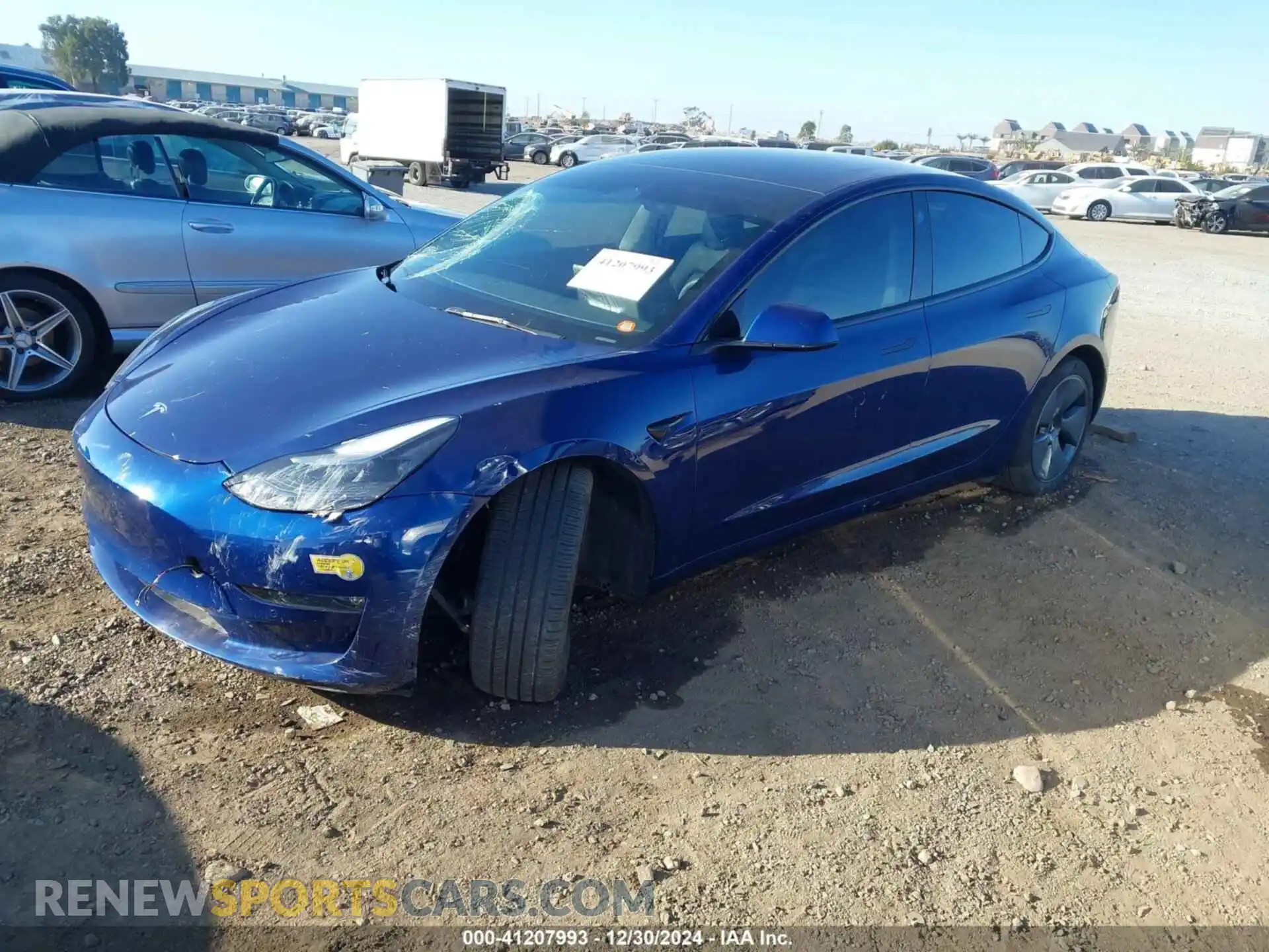 2 Photograph of a damaged car 5YJ3E1EB0NF240348 TESLA MODEL 3 2022