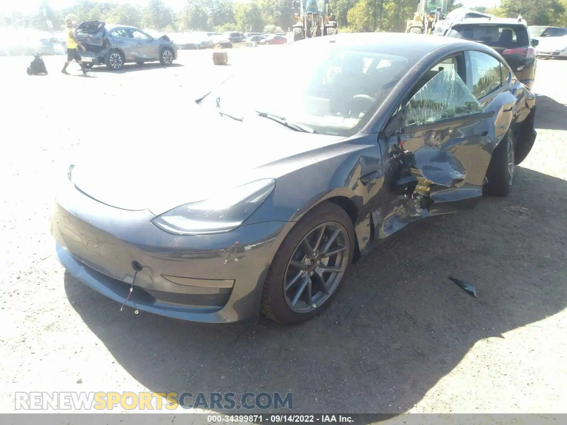 2 Photograph of a damaged car 5YJ3E1EB0NF244092 TESLA MODEL 3 2022
