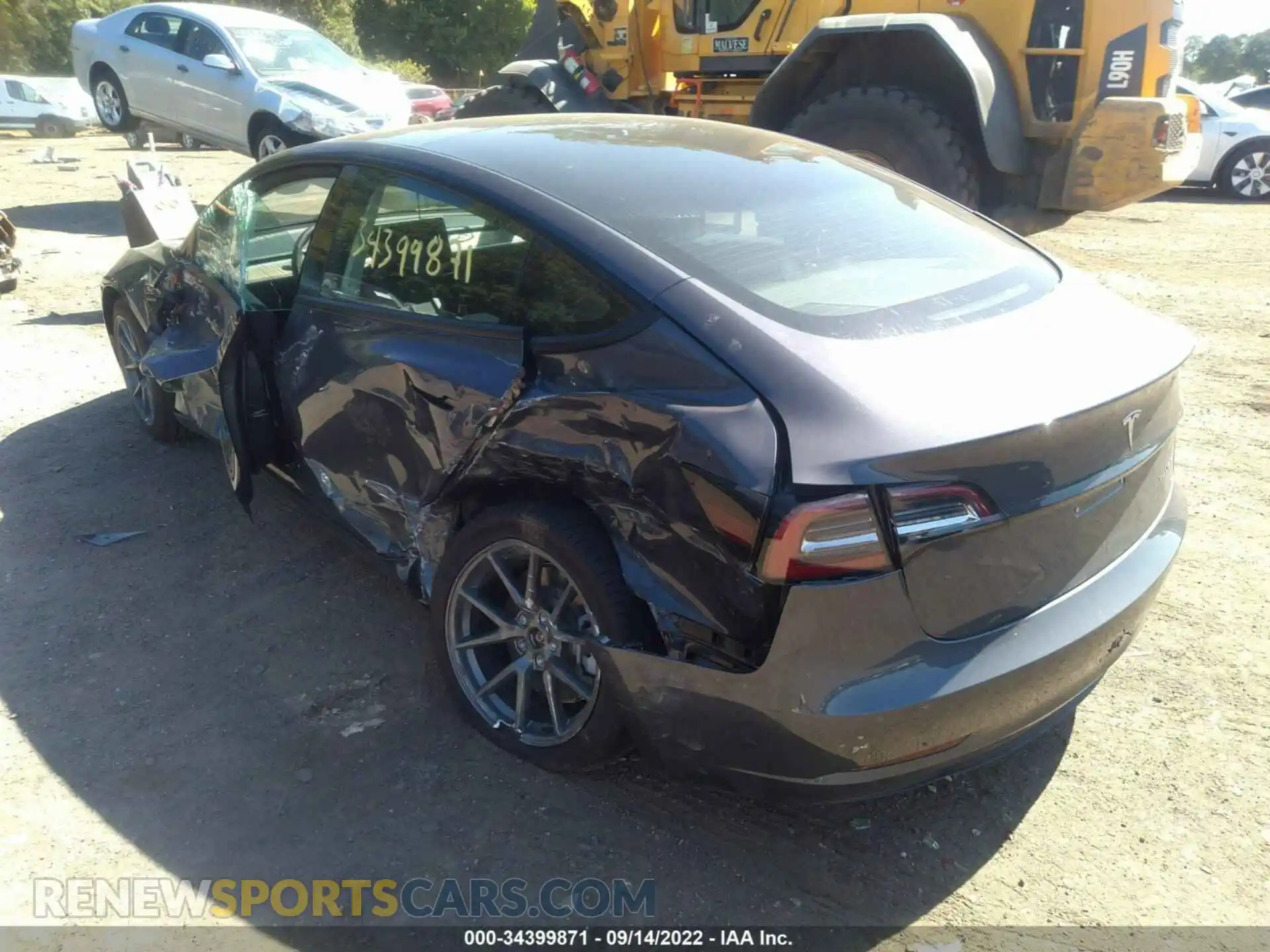 3 Photograph of a damaged car 5YJ3E1EB0NF244092 TESLA MODEL 3 2022