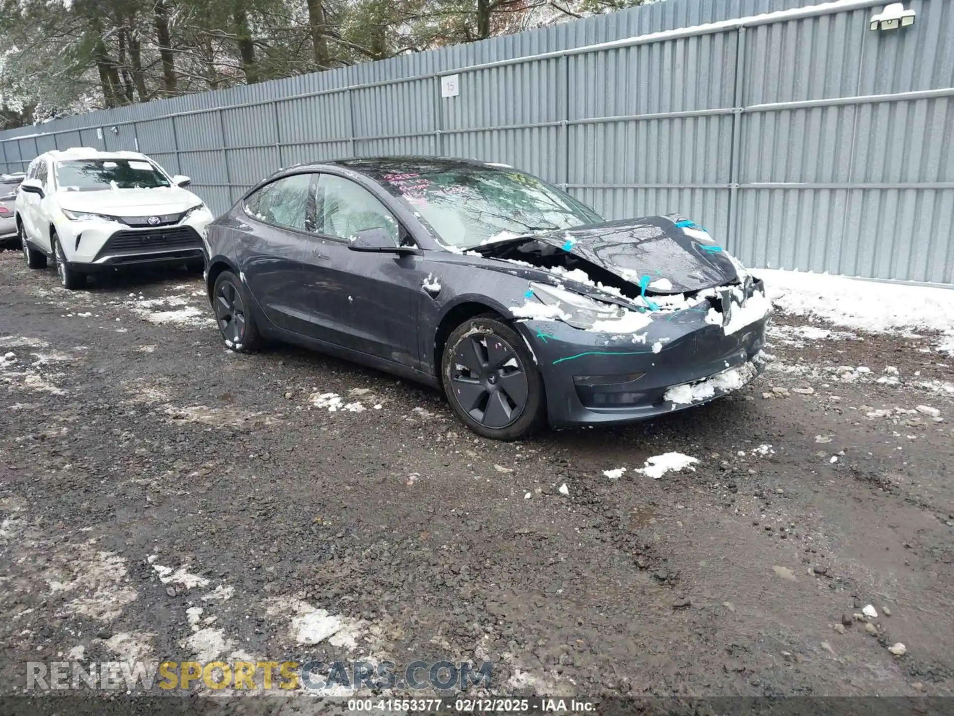 1 Photograph of a damaged car 5YJ3E1EB0NF263824 TESLA MODEL 3 2022
