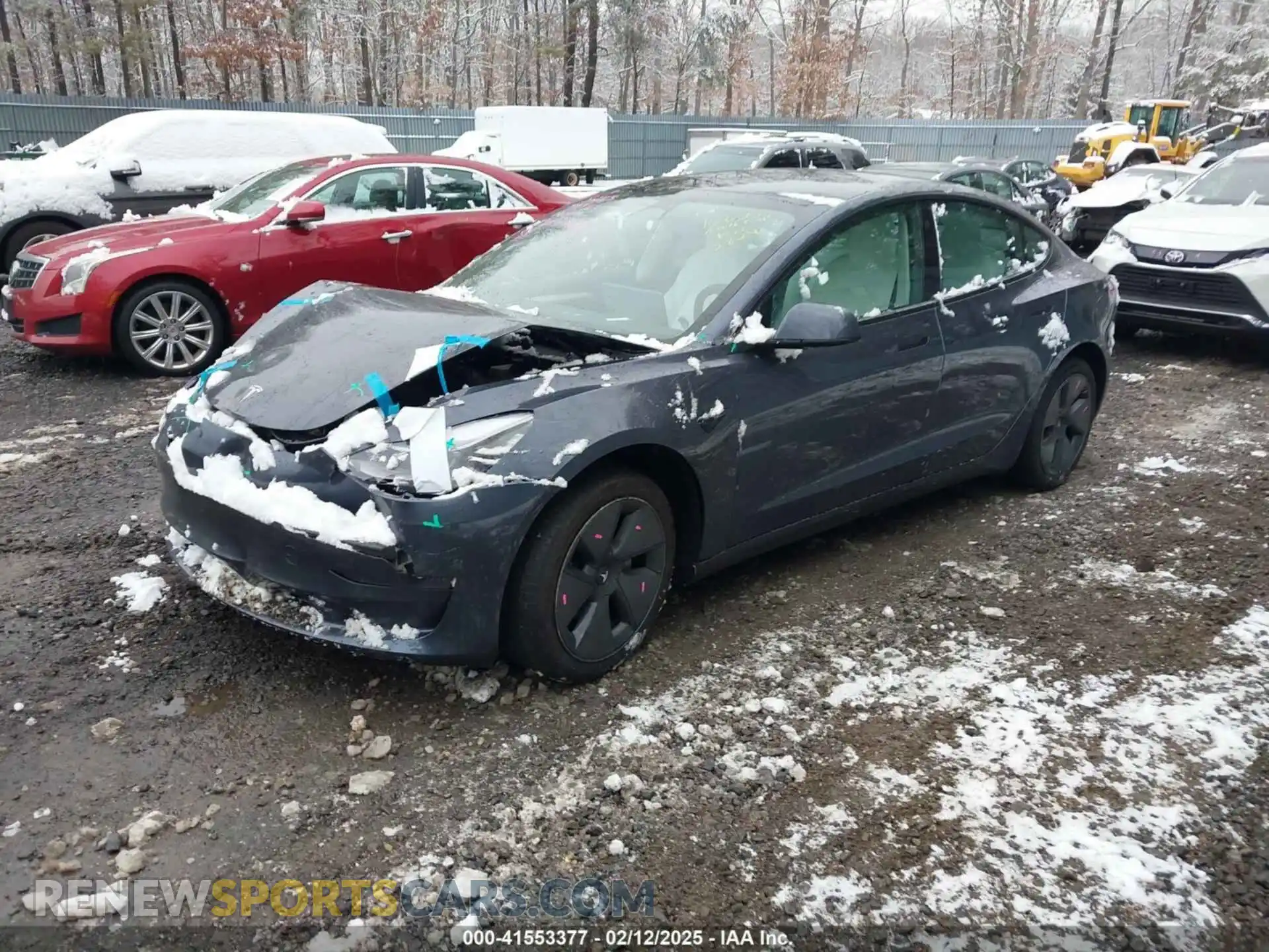 2 Photograph of a damaged car 5YJ3E1EB0NF263824 TESLA MODEL 3 2022