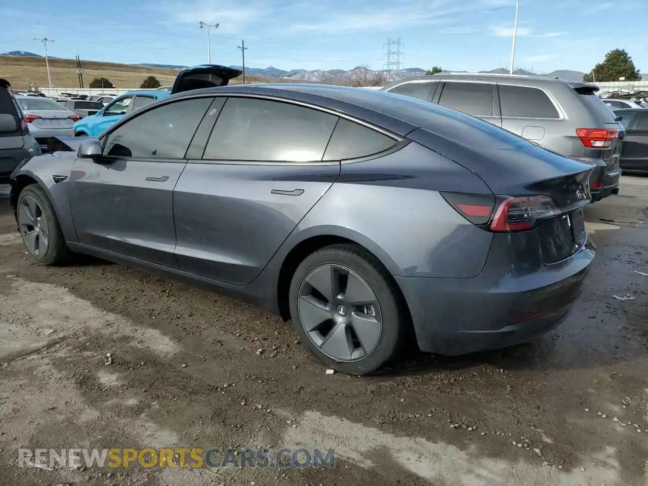 2 Photograph of a damaged car 5YJ3E1EB0NF274418 TESLA MODEL 3 2022
