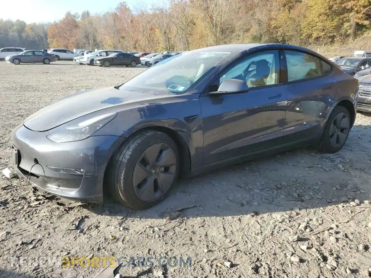 1 Photograph of a damaged car 5YJ3E1EB0NF277352 TESLA MODEL 3 2022