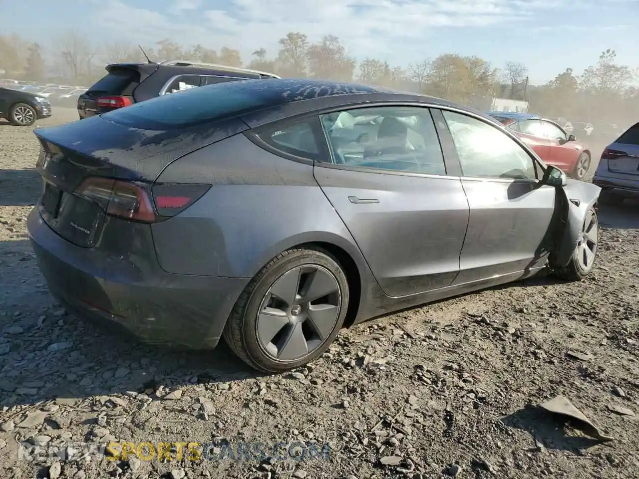 3 Photograph of a damaged car 5YJ3E1EB0NF277352 TESLA MODEL 3 2022