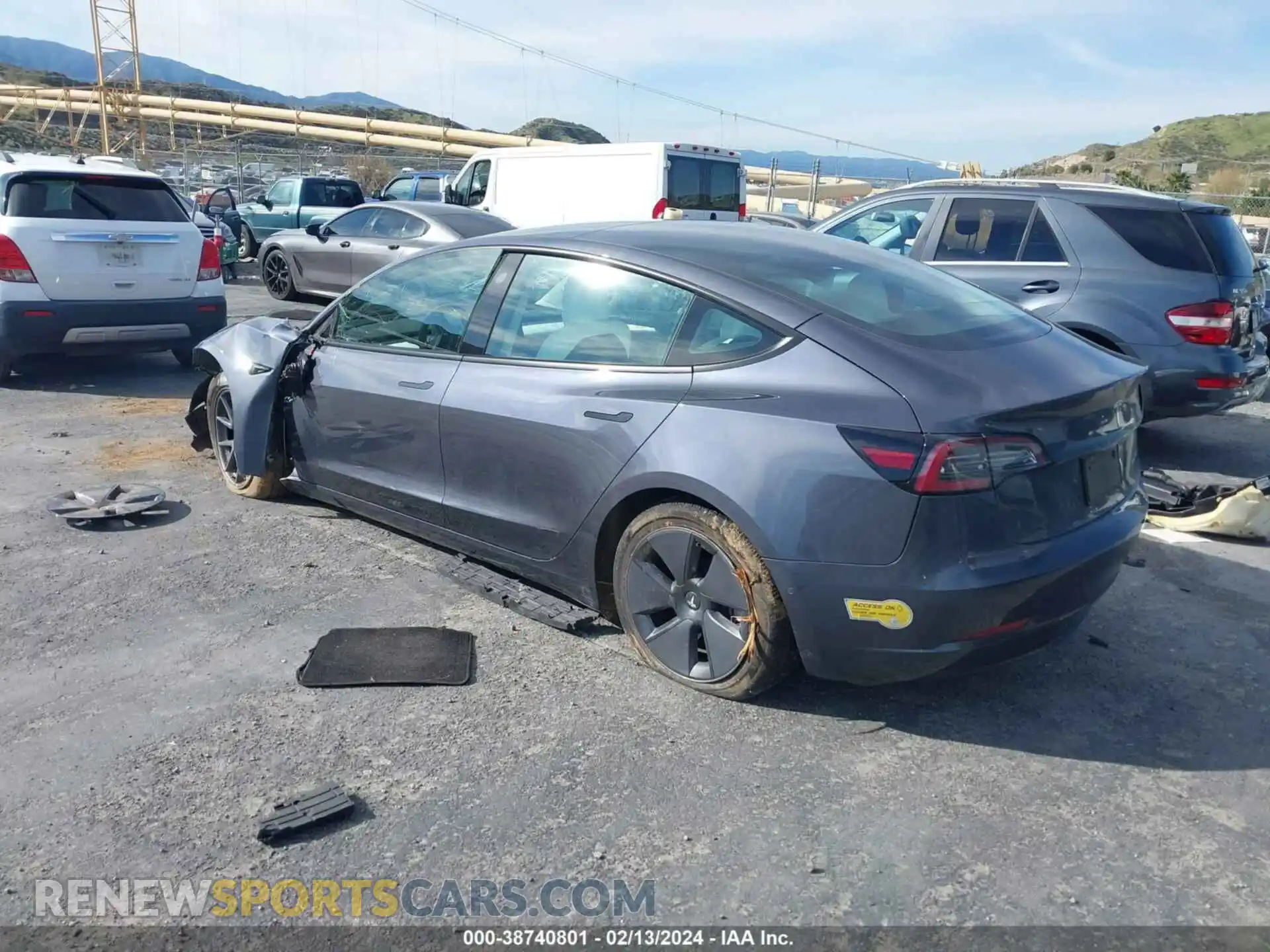3 Photograph of a damaged car 5YJ3E1EB0NF277870 TESLA MODEL 3 2022