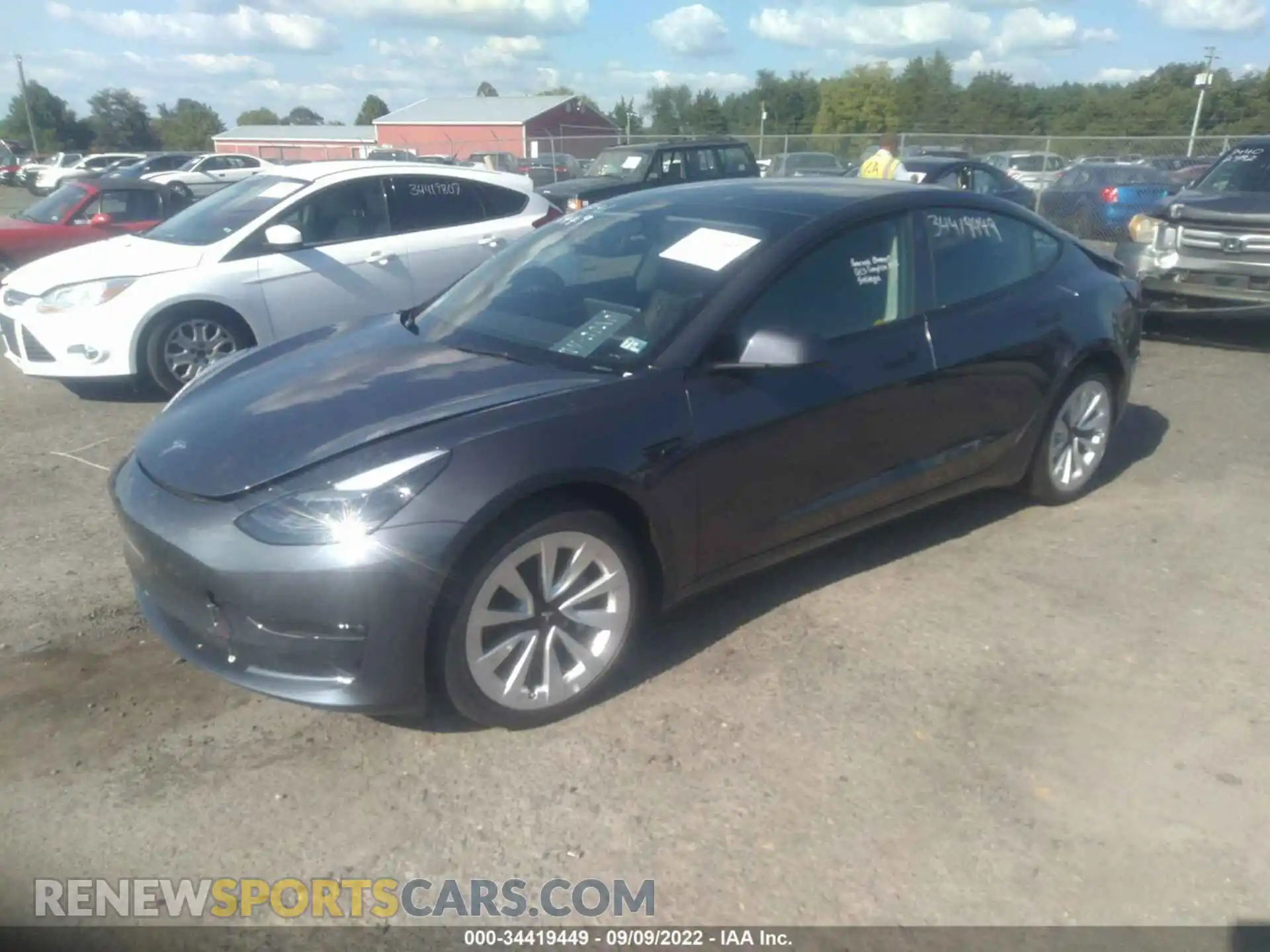 2 Photograph of a damaged car 5YJ3E1EB0NF290134 TESLA MODEL 3 2022