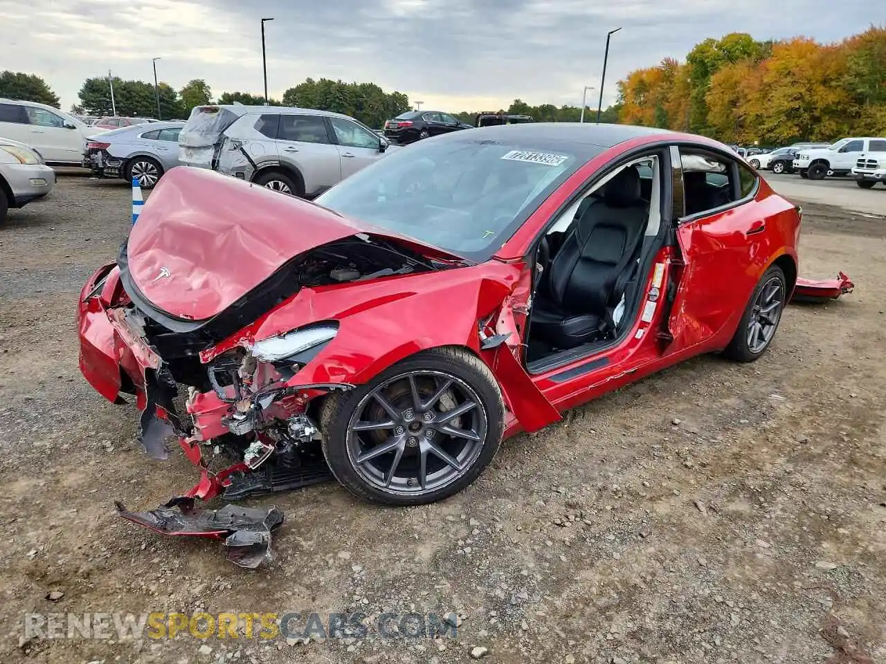 1 fotografías del automóvil dañado 5YJ3E1EB0NF290876 TESLA MODEL 3 2022