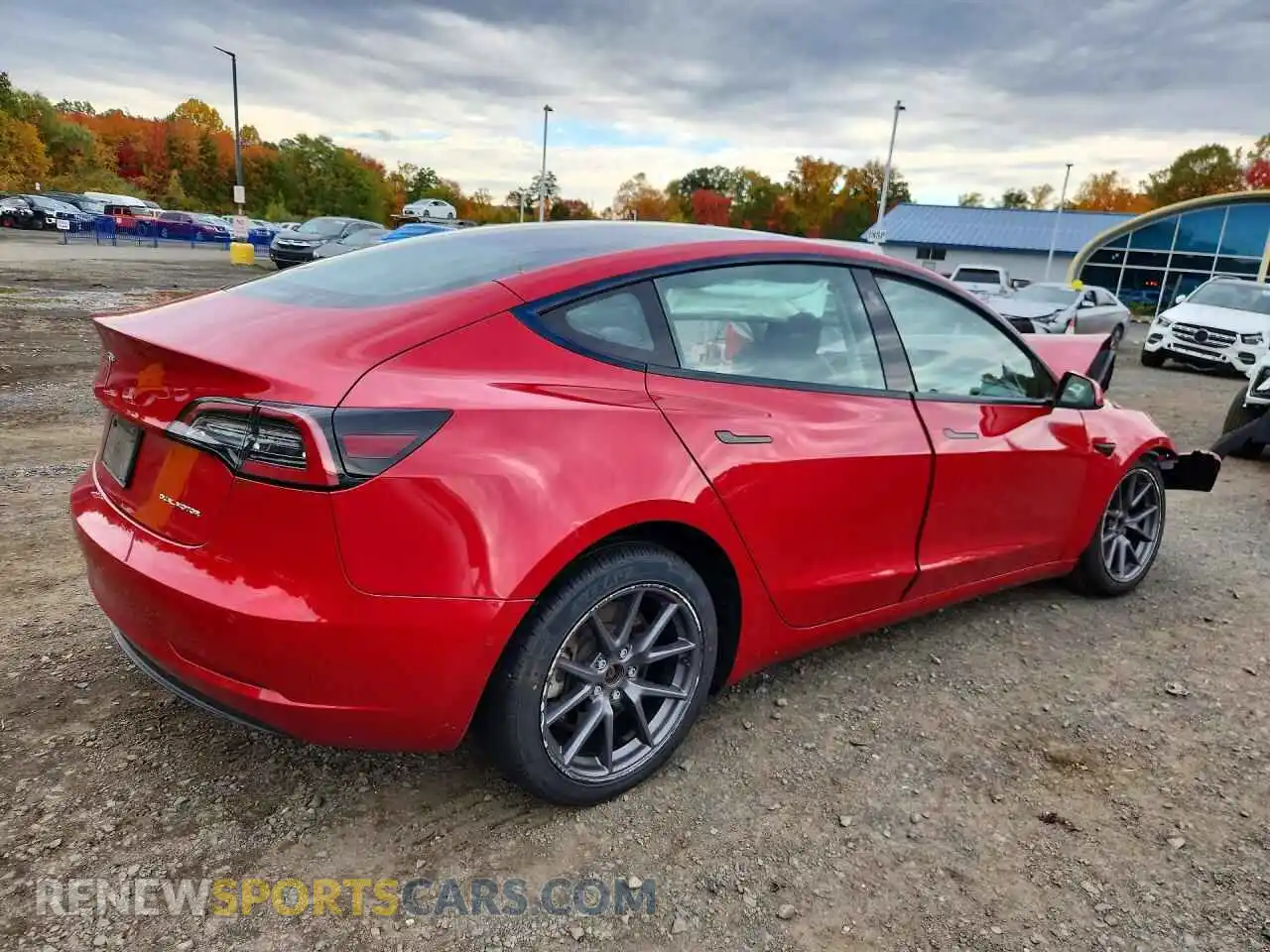 3 fotografías del automóvil dañado 5YJ3E1EB0NF290876 TESLA MODEL 3 2022