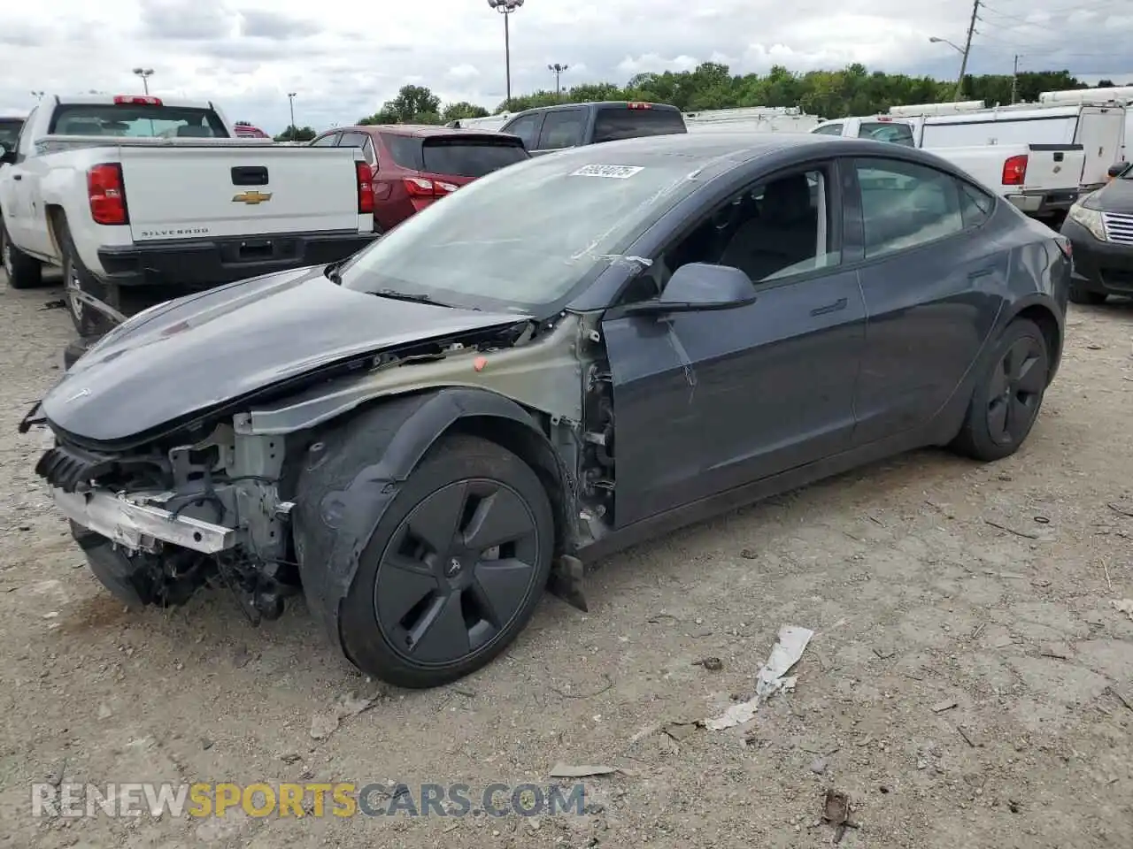 1 Photograph of a damaged car 5YJ3E1EB0NF324024 TESLA MODEL 3 2022