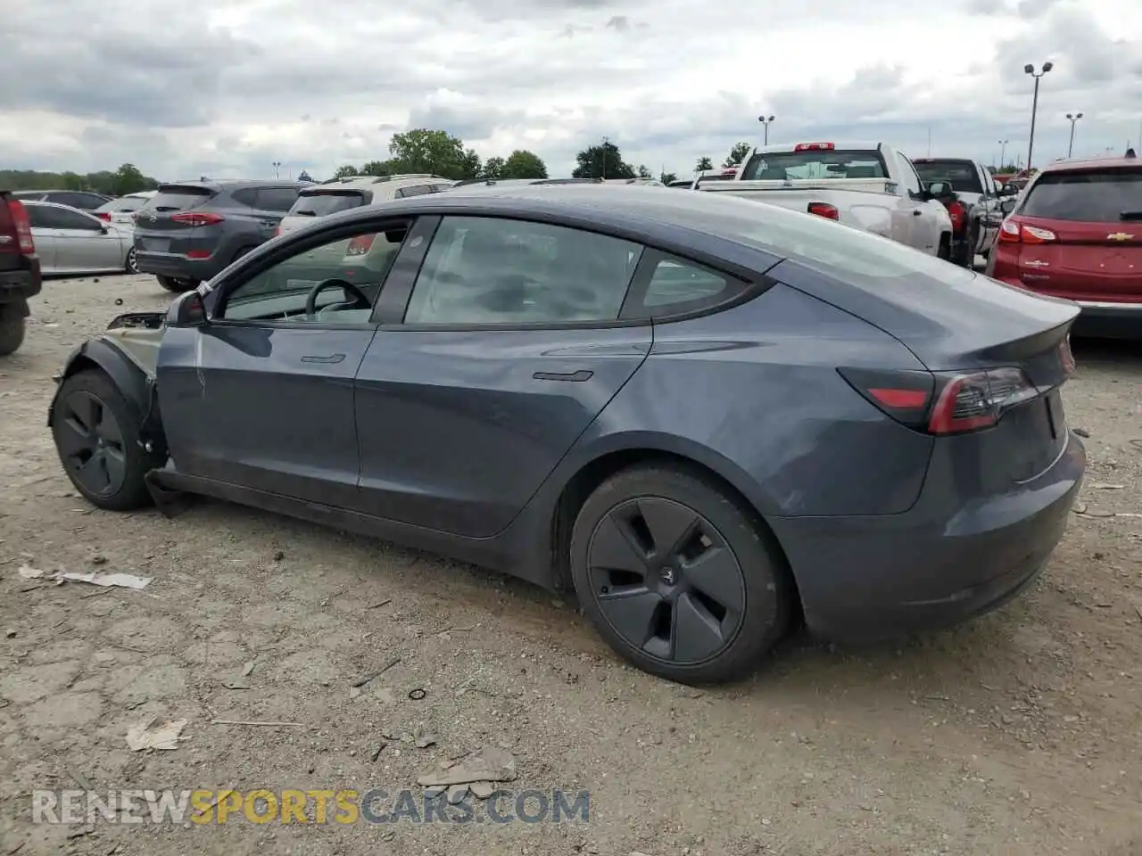 2 Photograph of a damaged car 5YJ3E1EB0NF324024 TESLA MODEL 3 2022
