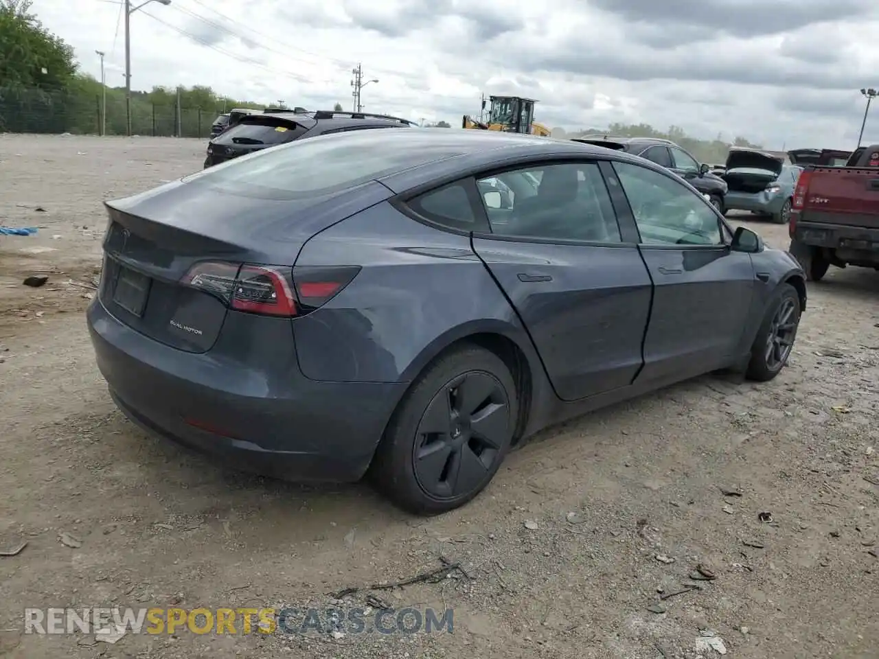 3 Photograph of a damaged car 5YJ3E1EB0NF324024 TESLA MODEL 3 2022