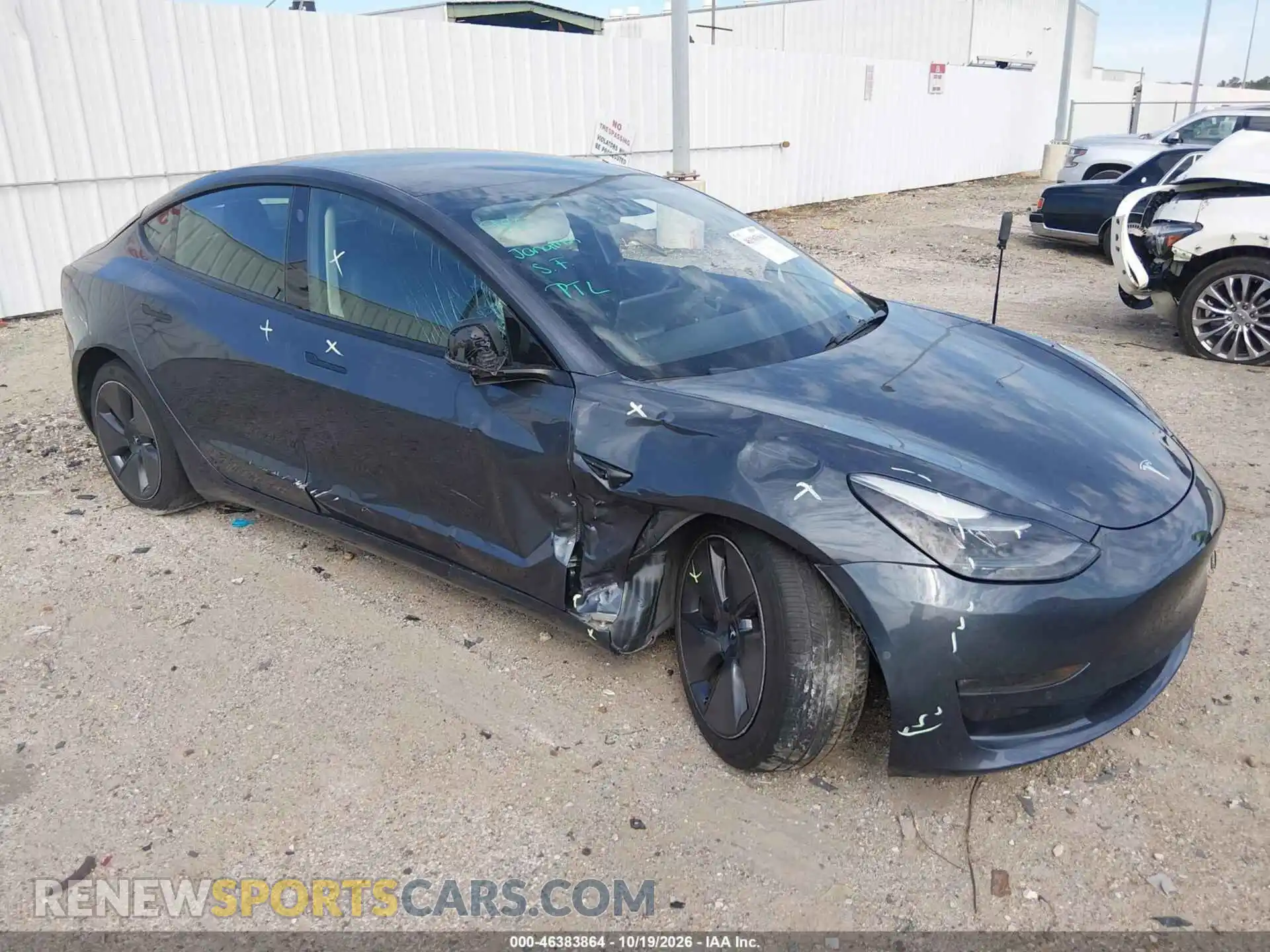 1 Photograph of a damaged car 5YJ3E1EB0NF325917 TESLA MODEL 3 2022