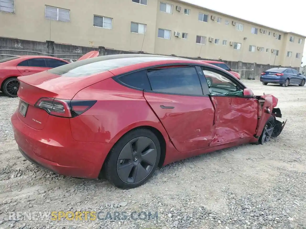 3 Фотография поврежденного автомобиля 5YJ3E1EB0NF333760 TESLA MODEL 3 2022