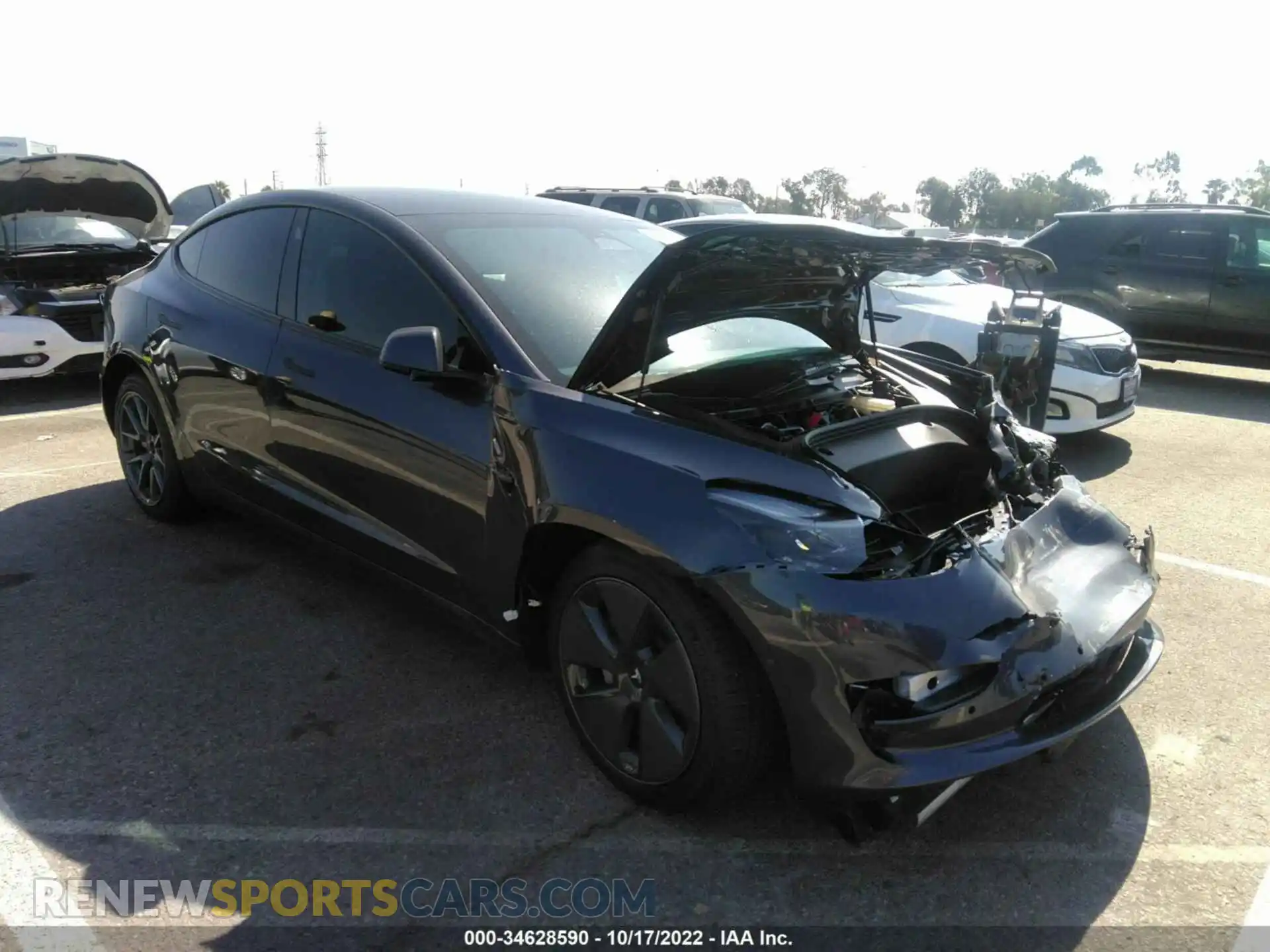 1 Photograph of a damaged car 5YJ3E1EB0NF341017 TESLA MODEL 3 2022