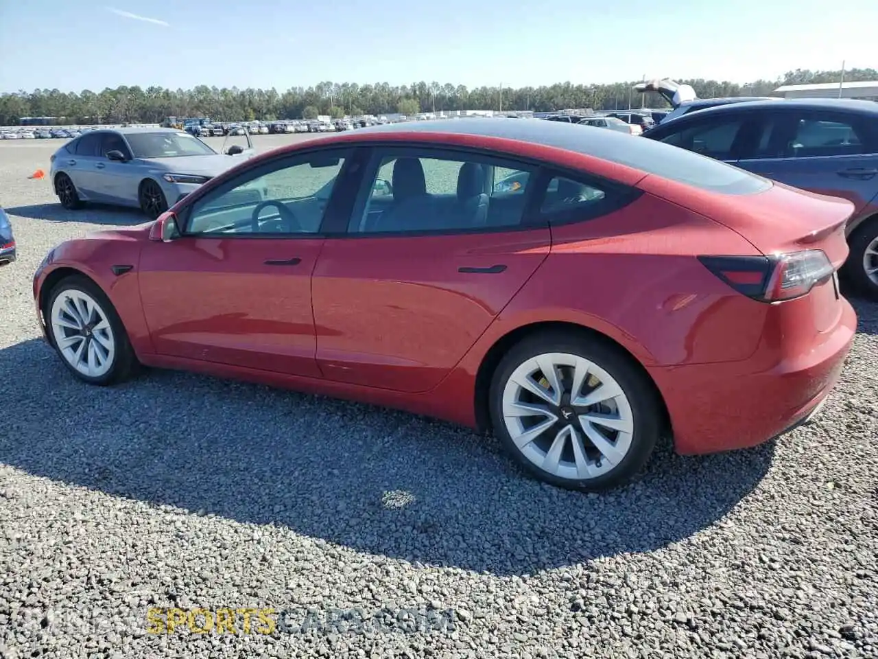 2 Photograph of a damaged car 5YJ3E1EB0NF349666 TESLA MODEL 3 2022
