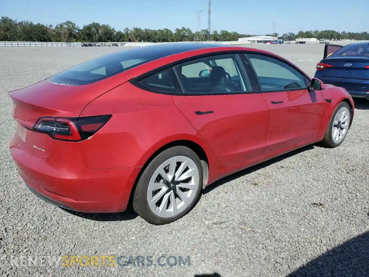 3 Photograph of a damaged car 5YJ3E1EB0NF349666 TESLA MODEL 3 2022