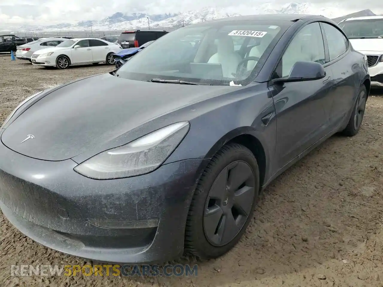 1 Photograph of a damaged car 5YJ3E1EB0NF352700 TESLA MODEL 3 2022