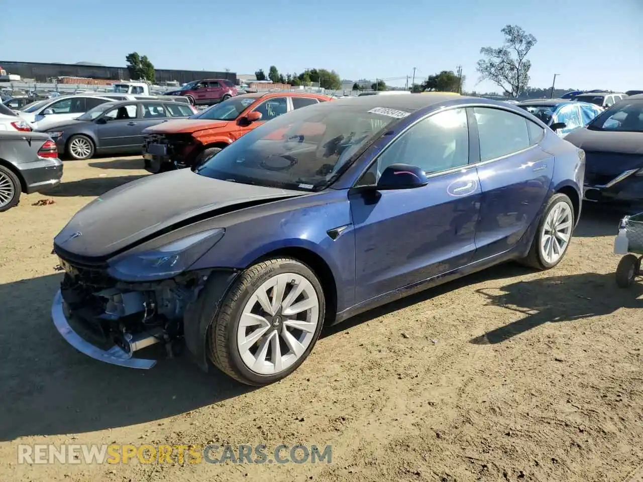1 Photograph of a damaged car 5YJ3E1EB0NF361204 TESLA MODEL 3 2022