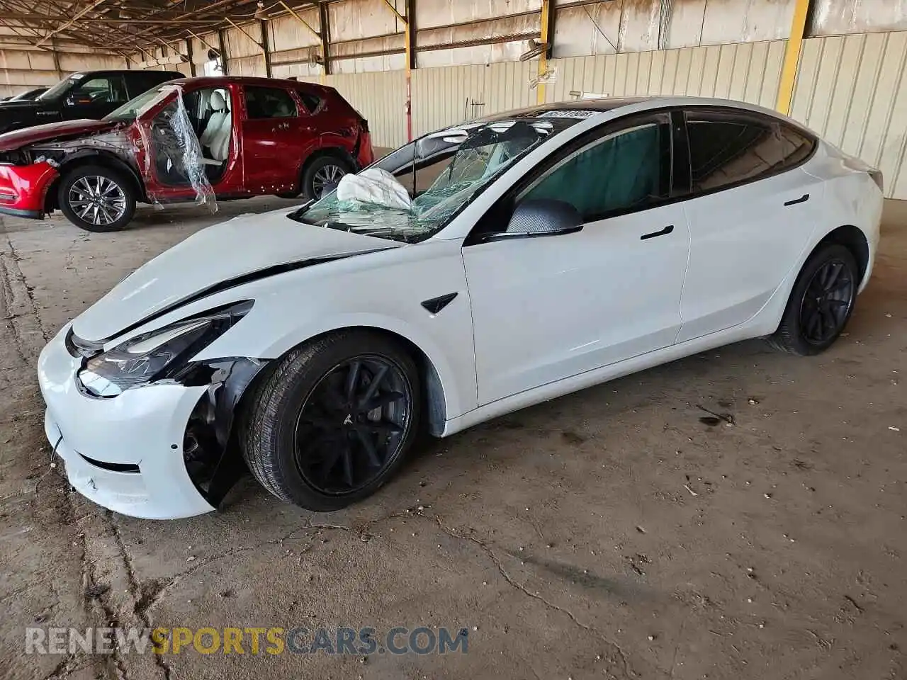 1 Photograph of a damaged car 5YJ3E1EB1NF107307 TESLA MODEL 3 2022