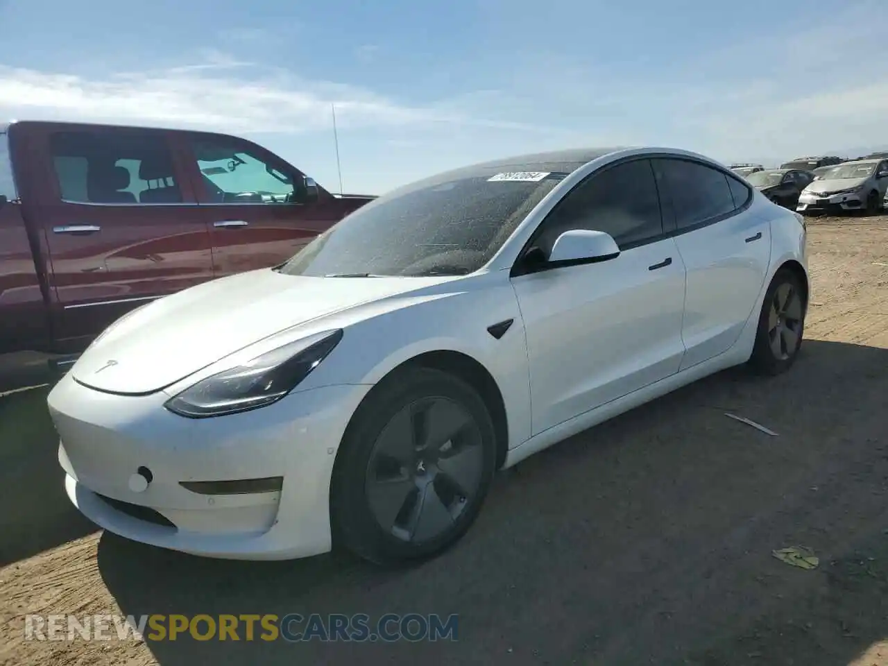 1 Photograph of a damaged car 5YJ3E1EB1NF109168 TESLA MODEL 3 2022