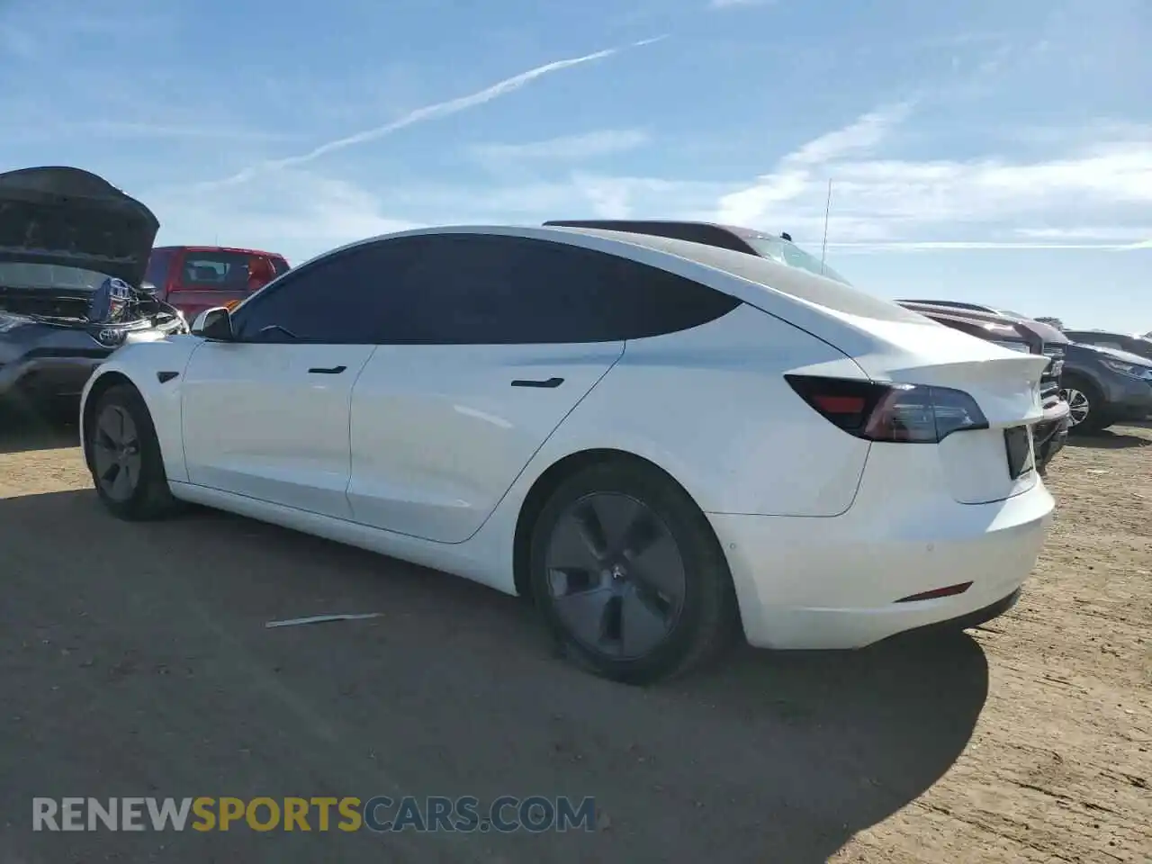 2 Photograph of a damaged car 5YJ3E1EB1NF109168 TESLA MODEL 3 2022