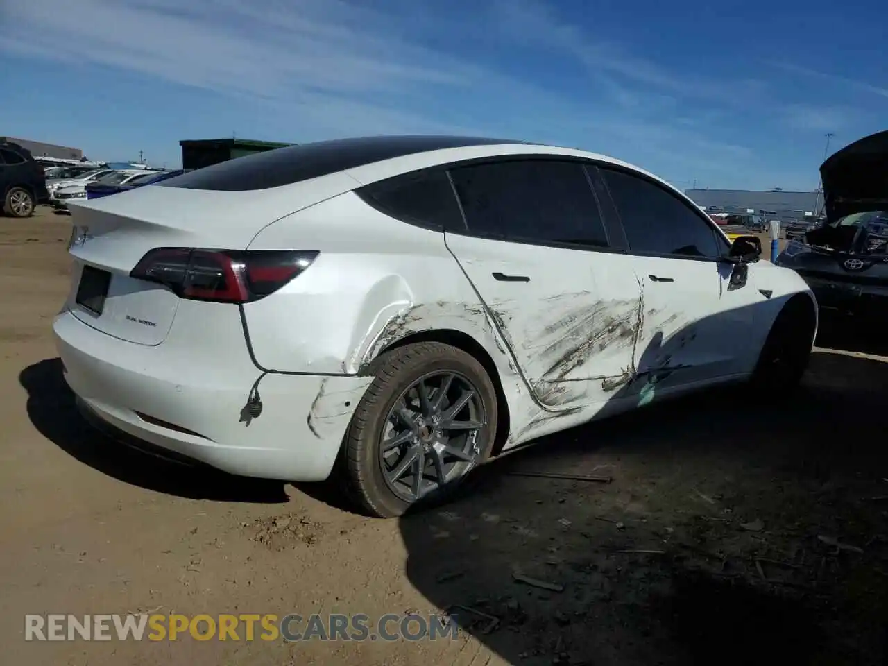 3 Photograph of a damaged car 5YJ3E1EB1NF109168 TESLA MODEL 3 2022