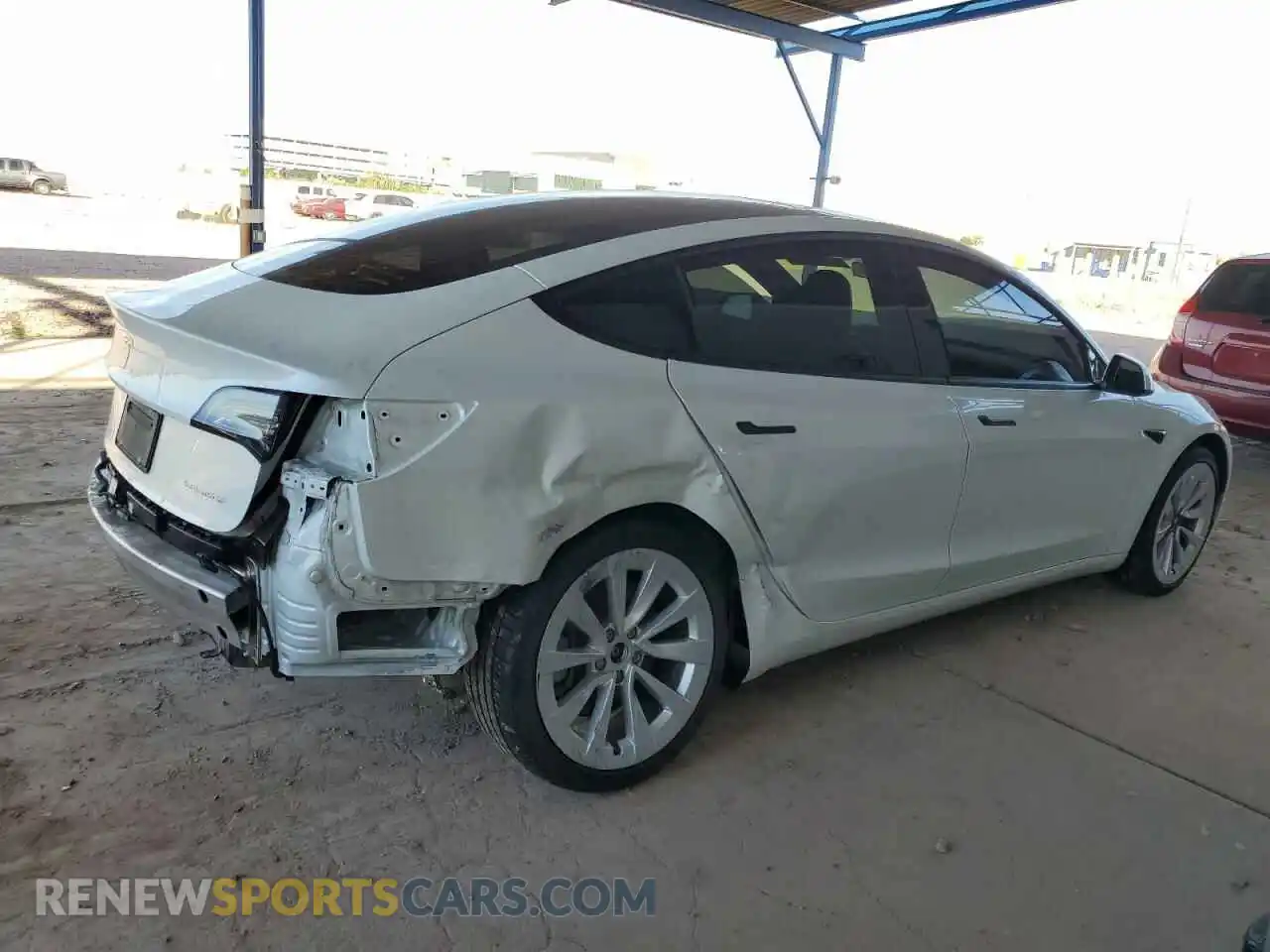 3 Photograph of a damaged car 5YJ3E1EB1NF129324 TESLA MODEL 3 2022