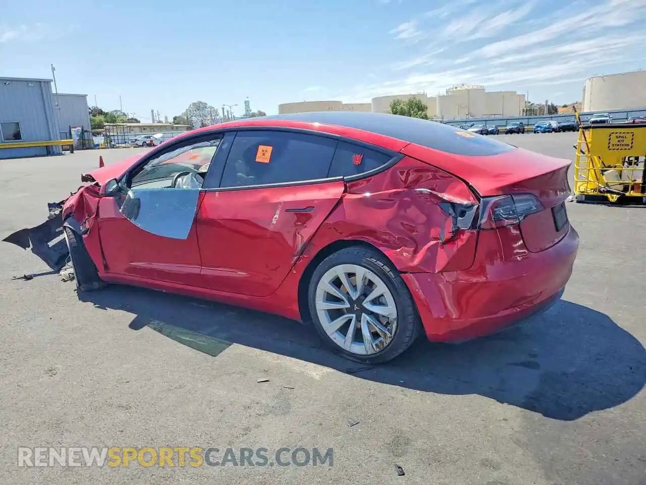 2 fotografías del automóvil dañado 5YJ3E1EB1NF132546 TESLA MODEL 3 2022