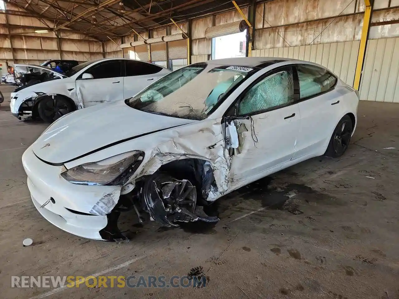 1 Photograph of a damaged car 5YJ3E1EB1NF135107 TESLA MODEL 3 2022