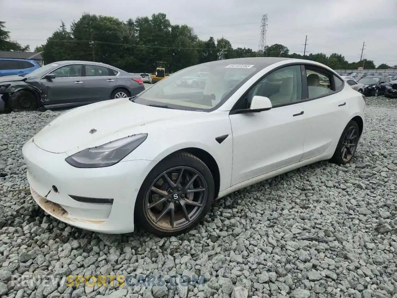 1 Photograph of a damaged car 5YJ3E1EB1NF154529 TESLA MODEL 3 2022