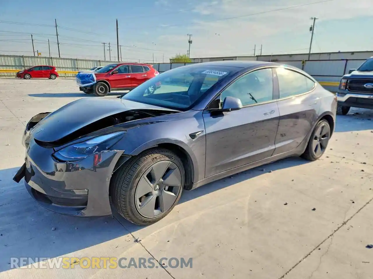1 Photograph of a damaged car 5YJ3E1EB1NF171993 TESLA MODEL 3 2022