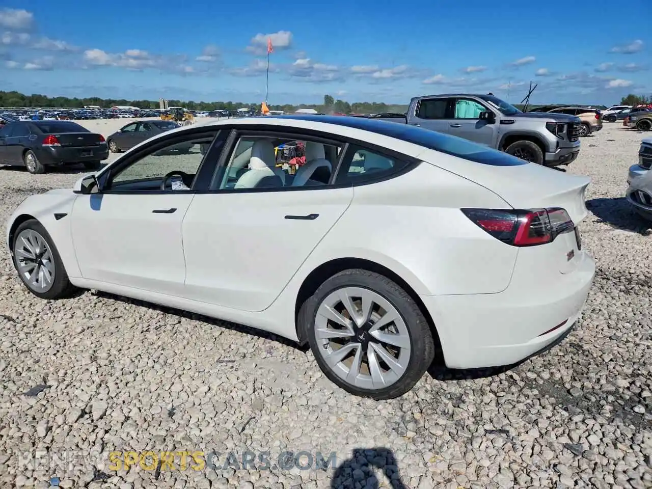 2 Photograph of a damaged car 5YJ3E1EB1NF180922 TESLA MODEL 3 2022