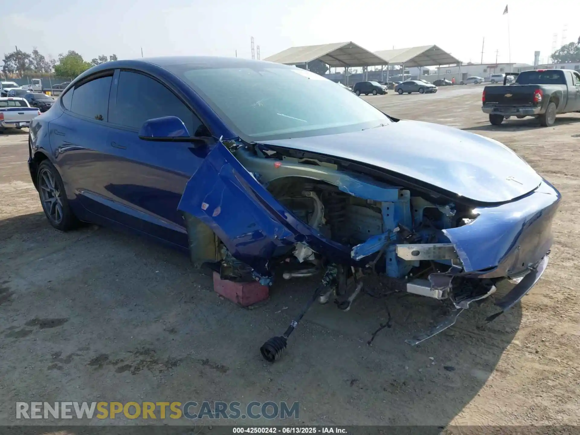 1 Photograph of a damaged car 5YJ3E1EB1NF189698 TESLA MODEL 3 2022