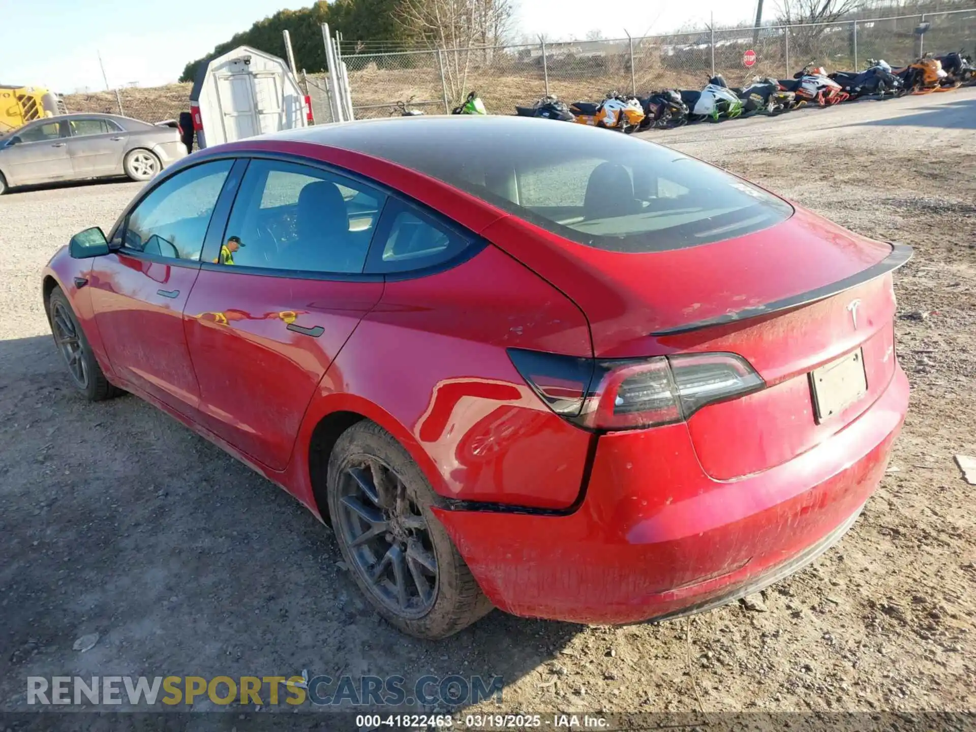 3 Photograph of a damaged car 5YJ3E1EB1NF189751 TESLA MODEL 3 2022