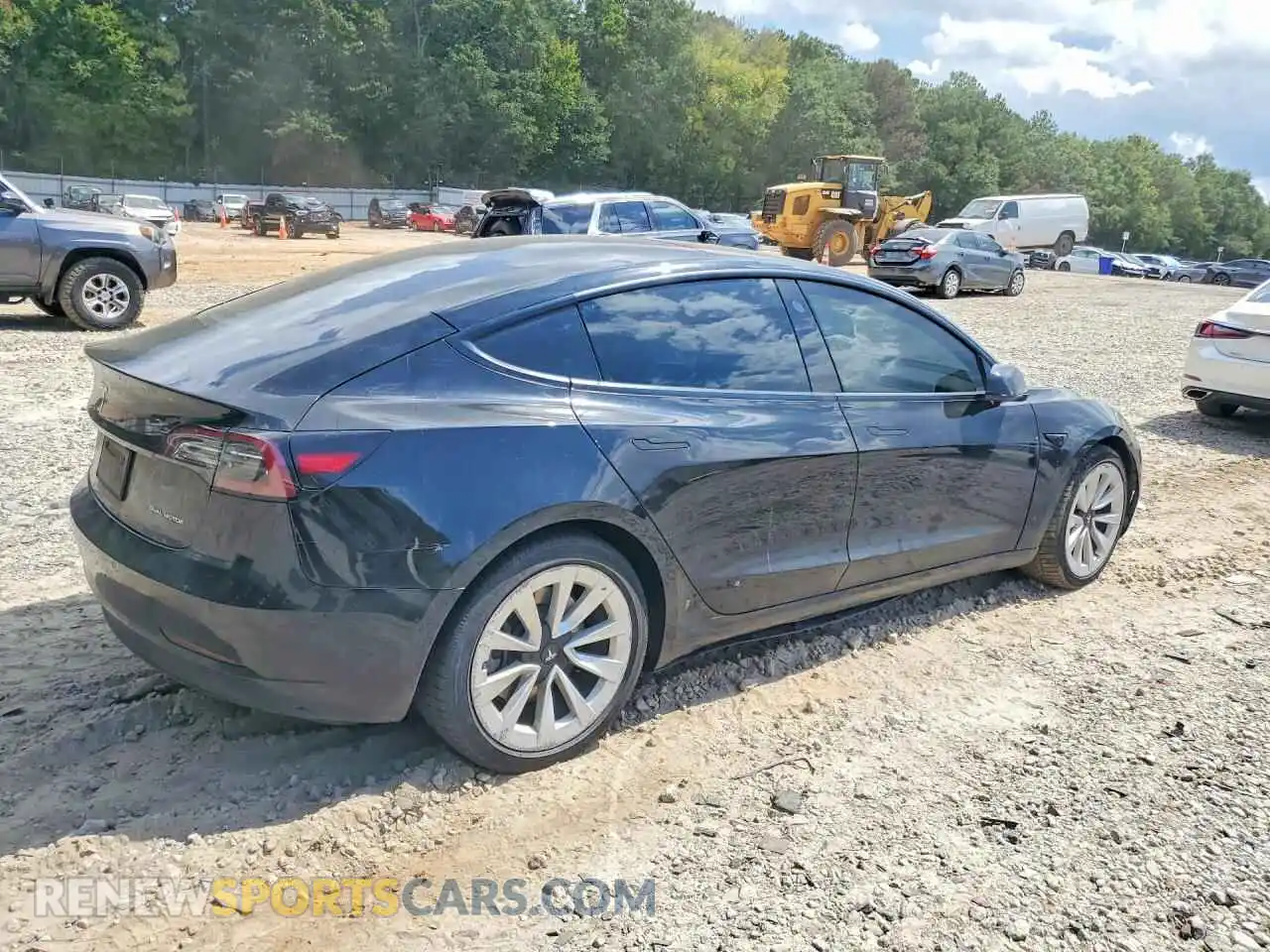 3 Photograph of a damaged car 5YJ3E1EB1NF189801 TESLA MODEL 3 2022