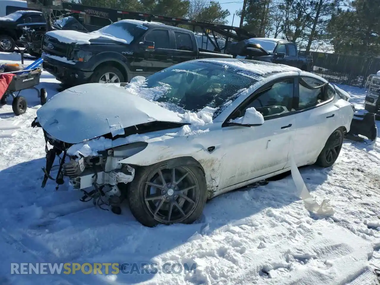 1 fotografías del automóvil dañado 5YJ3E1EB1NF190964 TESLA MODEL 3 2022