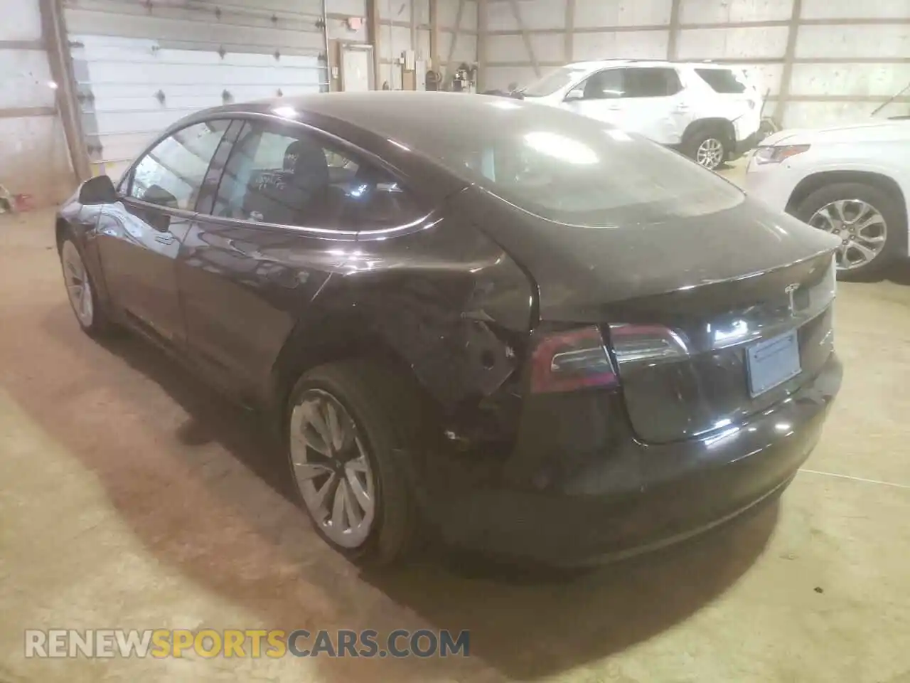 3 Photograph of a damaged car 5YJ3E1EB1NF191659 TESLA MODEL 3 2022
