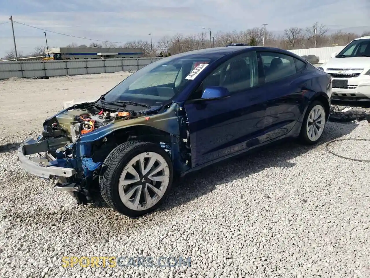 1 Photograph of a damaged car 5YJ3E1EB1NF191712 TESLA MODEL 3 2022