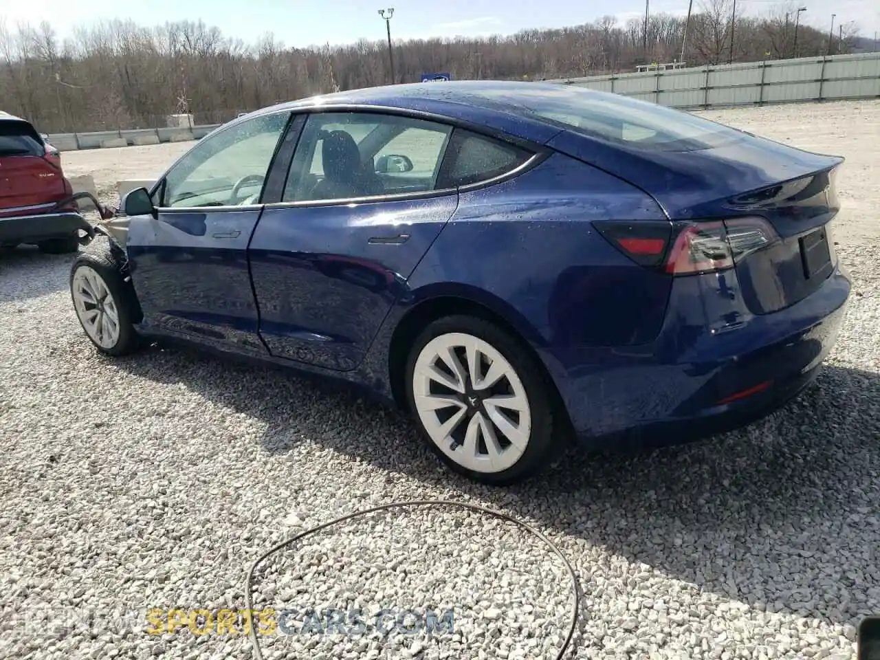 2 Photograph of a damaged car 5YJ3E1EB1NF191712 TESLA MODEL 3 2022